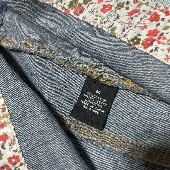 New Look Denim Cropped Distressed Vest-M-#0017 - Picture 5 of 9